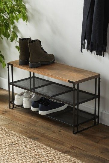 Shoe Rack Uk, Industrial Shoe Rack, Unique Chairs Design, Bronx Shoes, Metal Shoe Rack, Closet Shoe Storage, Shoe Storage Rack, How To Store Shoes, Home Upgrades