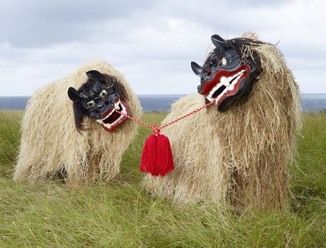 https://i-d.vice.com/en_us/article/insanely-colorful-photos-of-japanese-ritualistic-garments Charles Freger, Colorful Photos, Magazine Japan, Dragon Dance, Japanese Folklore, Lion Dance, Scary Monsters, Juxtapoz Magazine, Masks Art