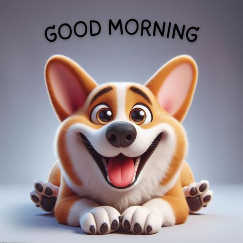 Fun Dog Art Dog Good Morning Funny, Facebook Engagement Posts, Funny Corgi, Engagement Posts, Good Morning Post, Facebook Engagement, Morning Pics, Corgi Funny, Morning Funny