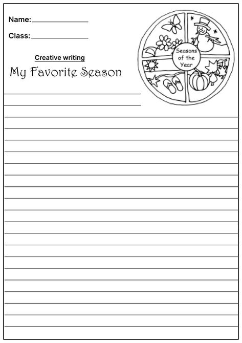 Creative Writing Activity Worksheet, Creative Writing Worksheets for preschool, Creative Writing Worksheets for kids, my favorite season Creative Writing, Creative Writing Worksheets for school, English Creative Writing Worksheets, my favorite season Creative Writing Worksheets, English Worksheets, my favorite season worksheets, creative writing worksheets, Writing Worksheets, my favorite season, Creative writing for schools, creative writing worksheet template, essay worksheets Writing Worksheets For Kids, English Writing Practice, Writing Composition, Creative Writing Worksheets, English Creative Writing, Creative Writing Exercises, Seasons Worksheets, Creative Writing Activities, Creative Writing Ideas