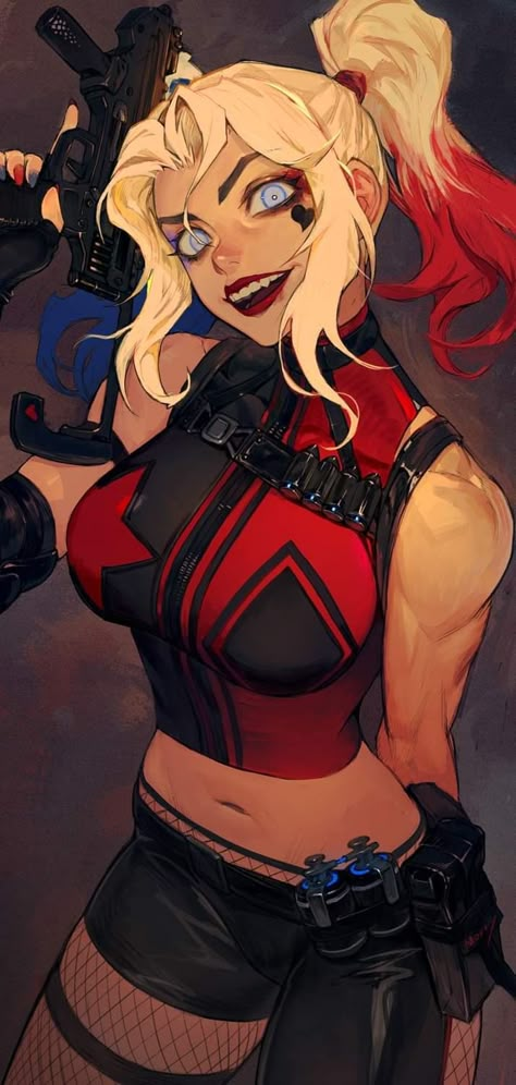 Harley Quinn Drawing, Gotham Girls, Harley Quinn Artwork, Harley Quinn Comic, Joker Art, Harley Quinn Art, Comics Girl, Dc Characters, Joker And Harley Quinn