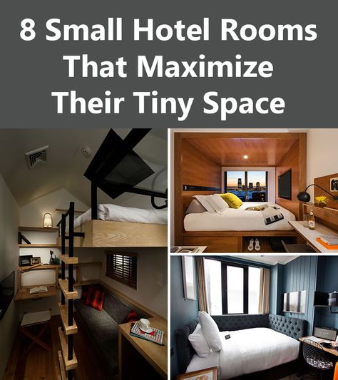 8 Small Hotel Rooms That Maximize Their Tiny Space Hotel Room Plan, Small Hotel Room, Hotel Bedroom Design, Boutique Hotel Room, Hotel Room Interior, Space Hotel, Hotel Room Design, Tiny Space, Small Room Design