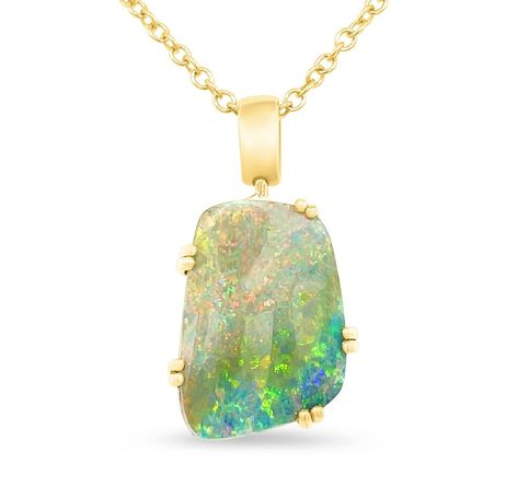 This captivating piece, 'Crazy About Her' opal pendant showcases an ethically sourced boulder opal (8.91ct) from Opal Minded's own mines in the remote Jundah-Opalville of Queensland, Australia. The mesmerizing gemstone is delicately cradled in smooth 18K yellow gold, amplifying the breathtaking beauty of this unique Australian opal.⁠ ⁠ Embrace the allure of this limited edition masterpiece, as it shines with unmatched brilliance and sophistication. ✨🌟🔥⁠ ⁠ #opalminded #jewellerydesigner #jewe... Black Opal Jewelry, Boulder Opal Necklace, Ammolite Jewelry, Boulder Opal Pendant, Opal Pendant Necklace, Australian Boulder Opal, Special Someone, Solid Gold Chains, Breathtaking Beauty