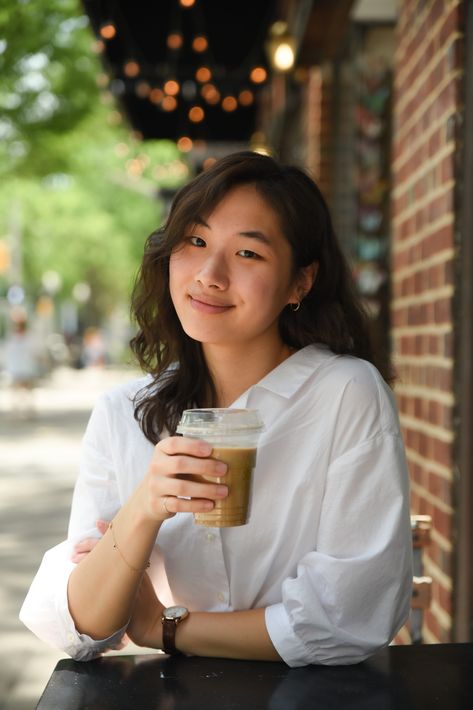 People Drinking Coffee Photography, Photoshoot Cafe, Branding Poses, Coffee Photoshoot, Photography Cafe, People Drinking Coffee, Portraits Poses, Coffee Blog, Princeton Nj