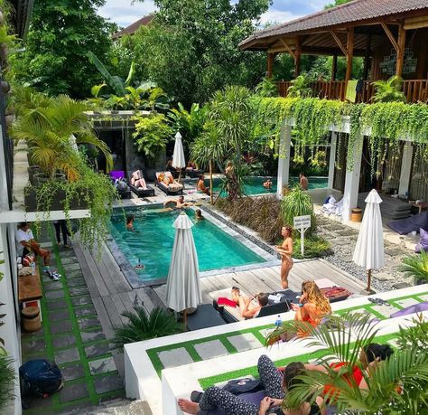 Best hostels in Bali @emilyallison1994 The Farm Hostel Seaside Party, Bungalow Hotel, Komodo Dragons, Space The Final Frontier, Hostels Design, Canggu Bali, Travel House, Bali Hotels, The Final Frontier