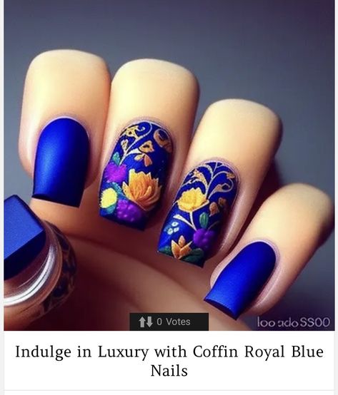 Guatemala Nails Designs, Guatemalan Nail Art, Talavera Nails Nailart, Jewel Tone Nail Designs, Jewel Tone Manicure, Aesthetic Nails Acrylic Summer, Jewel Tone Nails, Short Nails Cute, Aesthetic Nails Acrylic