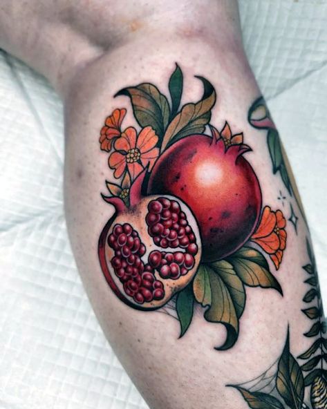 Georgia Tattoos, Chalice Tattoo, Georgia Tattoo, Pomegranate Tattoo, Fruit Tattoo, Black Tattoo Cover Up, Garden Tattoos, Food Tattoos, Tattoo Now