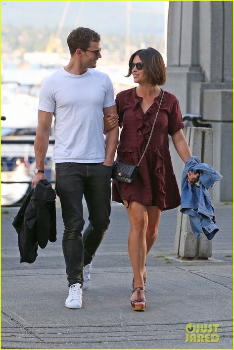 Jamie Dornan & Wife Amelia Warner Are Picture Perfect for Date Night in Vancouver! Amelia Warner Jamie Dornan, Jamie Dornan And Wife, Amelia Warner, Christian Grey Jamie Dornan, Jaime Dornan, Fifty Shades Movie, Date Night In, 50 Shades Of Grey, Christian Grey