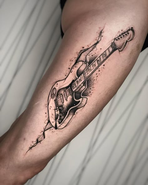 Music Guitar Tattoo, Sheet Music Tattoo, Music Symbol Tattoo, Piano Tattoo, Guitar Tattoo Design, Music Tattoo Sleeves, Emo Tattoos, Music Notes Tattoo, Rock Tattoo