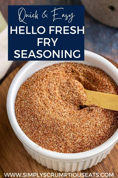 Fry Seasoning Hello Fresh, Homemade Fry Seasoning, Hello Fresh Spice Blends, Hello Fresh Fry Seasoning Recipe, Copycat Hello Fresh, Fry Seasoning Recipe, Wingstop Ranch Recipe, Hello Fresh Dinners, Fresh Dinners