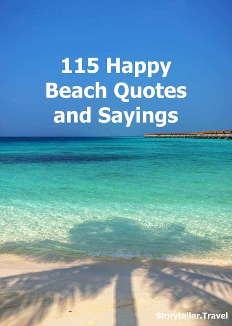 115 Happy Beach Quotes & Sayings (Sunshine & Ocean Captions) Ocean Breeze Quotes, Summer Sayings Quotes, Happy Beach Quotes, Seashells Quote, Breeze Quotes, Beach Quotes And Sayings, Seaside Quotes, Cute Beach Quotes, Beach Poems