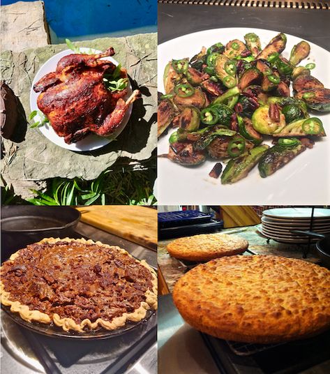 A Native Texas Thanksgiving Menu - Adán Medrano Texas Cornbread, Texas Thanksgiving, Brussels Sprouts With Pecans, Iron Skillet Cornbread, Turkey Dressing, Mexican Cornbread, Bourbon Pecan Pie, Bourbon Recipes, Cilantro Rice