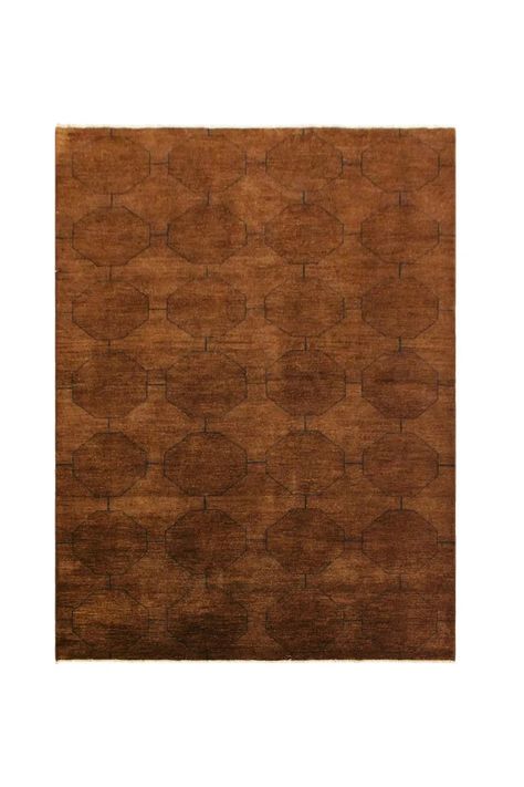 Hand-Knotted Brown Geometric Wool Rug Carpet Interior Living Room, White Couch Dark Rug, Dark Rugs In Living Room, Wheat Rug, Moody Rug, Brown Rug Living Room, Brown Decor, Living Room Area Rug, Modern Wool Rugs