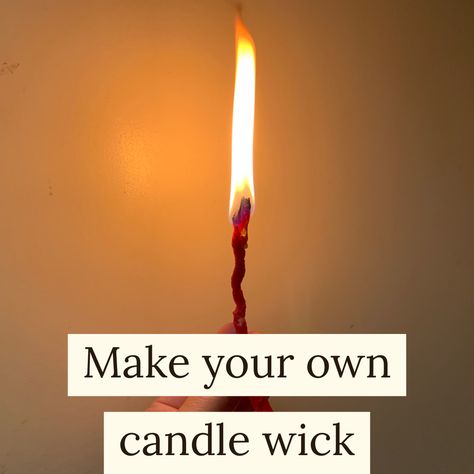 What Can You Use For A Candle Wick, How To Make A Wick For A Candle, How To Make A Candle Wick, Homemade Candle Wick, Where To Buy Candles, Make Your Own Candles, Diy Candle Wick, Make Candle, Candle Alternatives