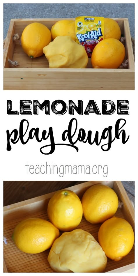 Teaching Mama, Playdough Activities, Summer Preschool, Playdough Recipe, Homemade Playdough, Toddler Snacks, Lemonade Recipes, Lemonade Stand, Play Dough