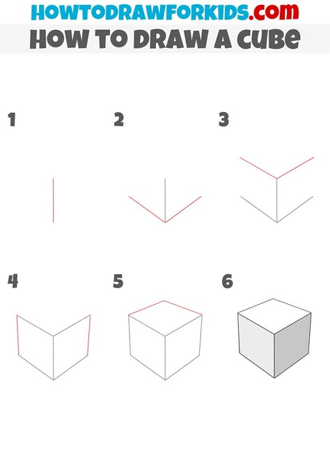 How To Draw A Cube Step By Step, How To Draw Basic Shapes, How To Draw A 3d Cube, Isometric Cube Drawing, How To Draw Shapes Step By Step, How To Draw Geometric Shapes, How To Draw Dice Step By Step, How To Draw 3d Shapes Step By Step, How To Draw Dice