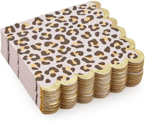 Cheetah Birthday Party, Cheetah Party, Cheetah Birthday, Leopard Birthday, Jungle Theme Birthday Party, Birthday Cocktails, Jungle Theme Birthday, Paper Cocktail Napkins, Safari Theme Party