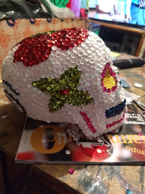 Skull Inspiration, Sugar Skulls, Dia De Muertos, Day Of The Dead, Sugar Skull, Snow Globes, Beads, Halloween, Art