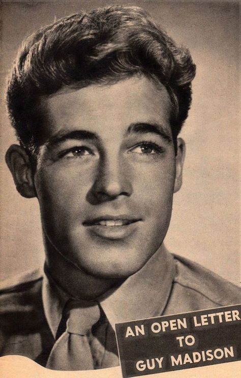 Guy Madison Male Movie Stars, Guy Madison, Hollywood Men, Handsome Actors, Golden Age Of Hollywood, Hollywood Actor, Vintage Hollywood, Hollywood Stars, Classic Hollywood