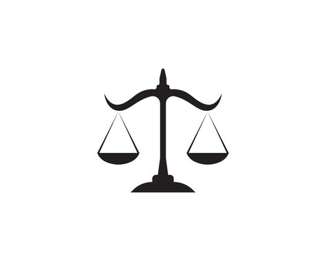 Aplicación de iconos de logotipo y símbolos de abogado de justicia Lawyer