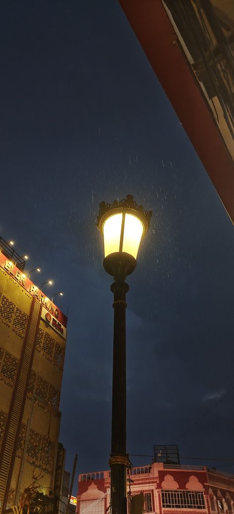 #rain #lamp #night #varanasi Lamp Post Night, Ghat Photography, Varanasi Ghat Photography, Varanasi Ghat, Rain Lamp, Mussoorie, Light Background Images, Instagram My Story, Sketches Simple