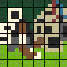 Alpha pattern #168632 Pixelated Album Cover, Pixel Art Grid Album Covers, Album Cover Alpha Pattern, Pixel Art Album Cover, Crochet Grid Patterns, Crochet Grid, Easy Minecraft Houses, Grid Patterns, Patterns For Crochet