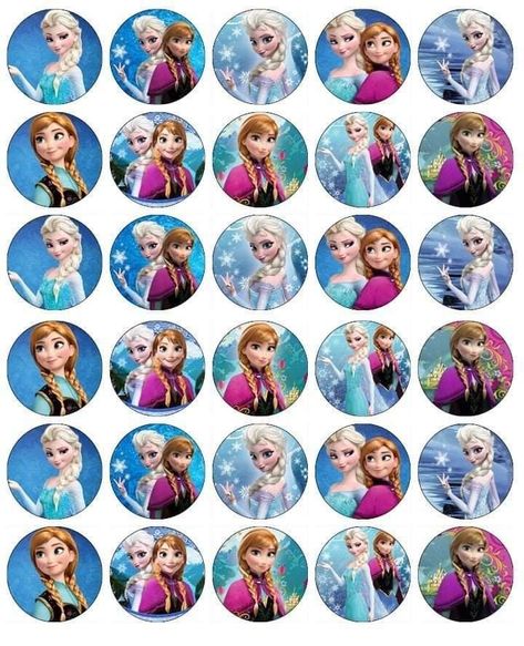 Frozen Elsa Cake Topper, Frozen Cupcake Toppers, Elsa Cake Toppers, Paper Fairy, Cupcake Toppers Free, Frozen Cupcakes, Edible Wafer Paper, Elsa Cakes, Frozen Birthday Theme