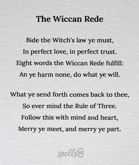 The Wiccan Rede, What Is Wicca, Wiccan Tattoo Ideas, Wiccan Drawings, Wiccan Quotes, Wiccan Beliefs, Witch Symbols, Wiccan Rede, Wicca For Beginners