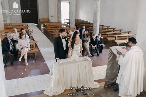 Catholic | Wedding | Ravello | Itay | Church Small Catholic Wedding, Small Church Wedding, Intimate Church Wedding, Small Church Weddings, Italy Church, Church Wedding Photography, Catholic Marriage, Church Wedding Dress, Catholic Wedding Ceremony