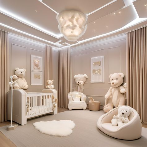 Twins Room Ideas, Beige Baby Room, Luxury Baby Nursery, Diy Kids Bed, Luxury Baby Room, Luxury Nursery, Ideas Habitaciones, Latest Living Room Designs, Baby Room Themes