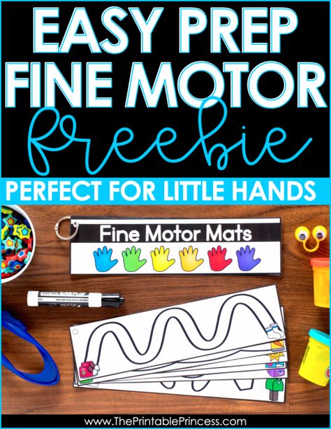 Free fine motor activities - are you looking for another way to strengthen fine motor skills? Check out this fun and FREE activity that can be used multiple ways. Great for PreK, Kindergarten or homeschool. This free fine motor activity is easy to prep and can be used with play dough, mini erasers, or dry erase markers. Sped Activities Free Printable, Fine Motor Small Group Preschool, Kindergarten Sped Activities, Easy Fine Motor Activities, Fine Motor Independent Activities, Free Fine Motor Activities, Preschool Fine Motor Skills Activities, Free Fine Motor Printables, Fine Motor Boxes For Preschool