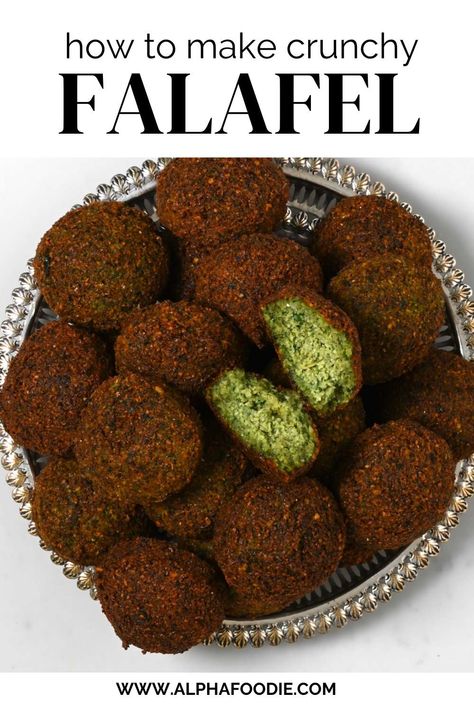 Top tips for the BEST authentic falafel recipe, crisp outside and tender in the middle - combining chickpeas, fresh herbs, and spices with a simple step-by-step tutorial and FOUR cooking methods: fried, pan-fried, baked, or air-fried falafel! Terra Restaurant, Authentic Falafel Recipe, Vegan Falafel Recipe, Falafel Wraps, Best Falafel, Vegan Popcorn, Falafel Mix, Gluten Free Pita, Pickled Turnips