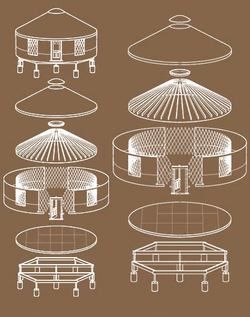 Yurt Homes, Building A Yurt, Round House Plans, Yurt Home, Yurt Living, Bamboo House Design, African House, Concept Models Architecture, Bamboo Architecture