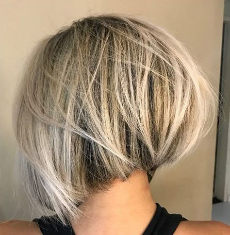 Wispy Textured Concave Bob Concave Hairstyle, Concave Bob Hairstyles, Younger Hair, Concave Bob, Pretty Blonde Hair, Short Bobs, Stacked Bob Haircut, Dark Roots Blonde Hair, Fabulous Hair