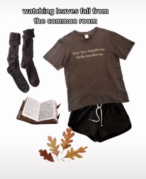 Dark Academia Pajamas Aesthetic, Lazy Academia Outfits, Grunge Pajamas Aesthetic, Dark Academia Pjs, Dark Academia Loungewear, Lazy Academia, Dark Academia Pajamas, Mercenary Oc, Pajamas Aesthetic