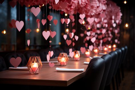 ceiling settings in valentines day interior design style Valentines Day Restaurant Decor, Valentines Day Decorations Restaurant, Valentines Day Restaurant, Valentines Day Style, Valentines Party, False Ceiling, Valentines Day Decorations, Restaurant Interior, Cafe Interior