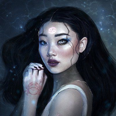 ArtStation - Tati Moons Tati Moons, Zodiac Goddess, Moon Zodiac, Astrology Art, 3d Drawings, Zodiac Stuff, Goddess Art, Zodiac Art, Digital Art Girl