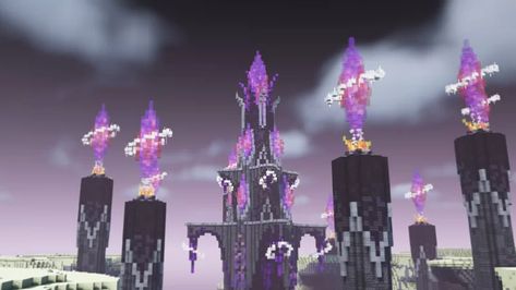 End Crystal Tower Tower Minecraft, Minecraft House Tutorials, Crane Design, Pillar Design, Minecraft Room, Minecraft Plans, Minecraft Tips, Minecraft Map, Minecraft Construction