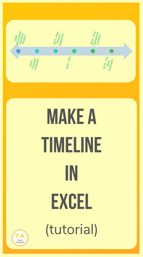 Excel tutorial on how to make a timeline in Excel using SmartArt. We'll make 2 timelines using a list of Year and Events that we copy and paste to create the timelines to display key events in chronological order. For each of the time line examples, we'll go over ways to reformat and revise the timelines. #Excel #MSExcel #MicrosoftExcel #tutorial #timeline Excel Timeline, Excel Tips And Tricks, Excel Tricks, Make A Timeline, Microsoft Excel Formulas, Excel For Beginners, Office Tips, Excel Hacks, Microsoft Excel Tutorial