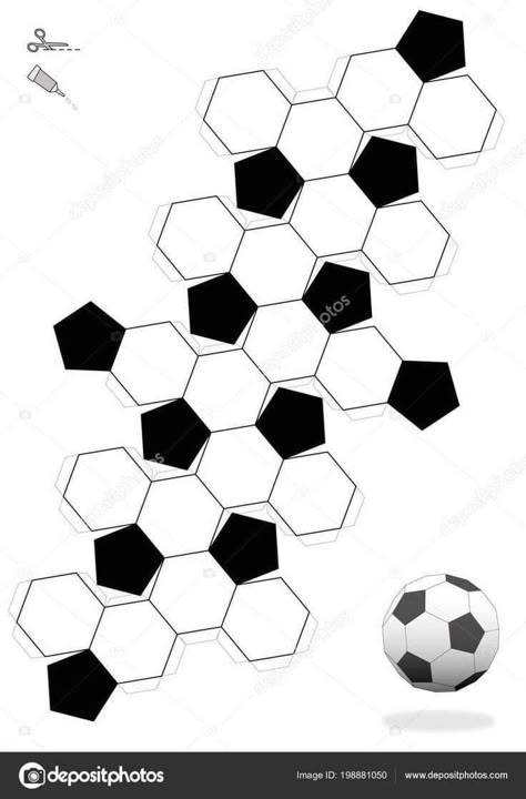 Printable Soccer Ball, Ideas Aniversario, Geometric Shapes Drawing, Ball Pattern, Paper Craft Ideas, Ramadan Crafts, Pattern Template, Childrens Quilts, Diy Wooden Projects