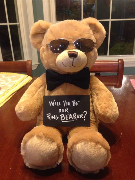 "Will you be our ring BEARer?!" Made for our nephew!! Wedding Party Proposal Ideas, Ideas For Wedding Party, Wedding Party Proposal, Wedding Fotos, Ring Bearer Flower Girl, When I Get Married, Ideas For Wedding, Theme Color