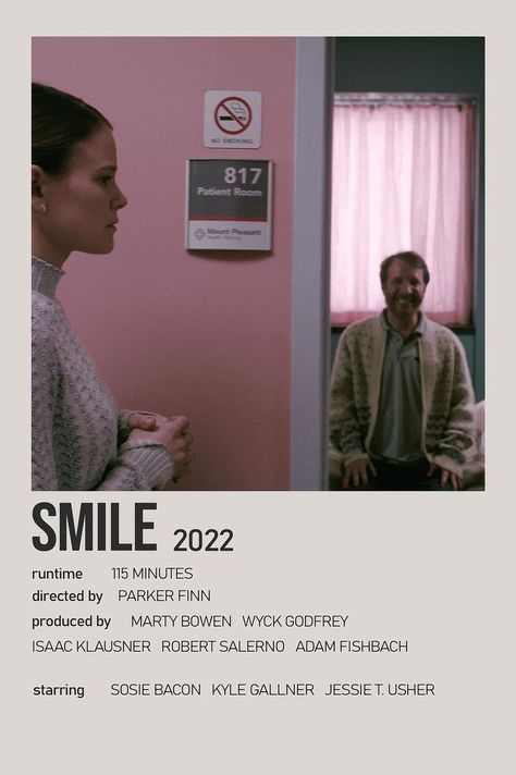 Smile Movie Poster, Movies To Watch Horror, Smile Movie, October Movies, Movies Minimalist, Horror Movies To Watch, Horror Movies List, Perfect Movie Night, Netflix Movies To Watch