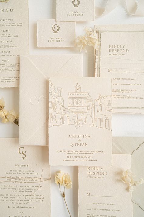 THE PERFECT ITALIAN WEDDING IN PUGLIA, ITALY European Wedding Invitations, Desert Wedding Invitations, Italy Wedding Invitations, Borgo Egnazia, Italian Wedding Invitations, Hampers Ideas, Old World Wedding, Art Invitations, Dreamy Photos