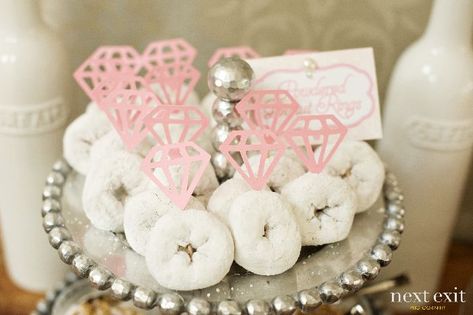 How cute for the morning of the bachelorette party?  @sarah Keenan I'm gonna need those diamond stick things! Creative Bridal Shower Ideas, Bachelorette Party Games, Bridal Shower Brunch, Birthday Surprise Party, Bridal Brunch, Morning Wedding, Here Comes The Bride, Shower Decorations, Shower Party