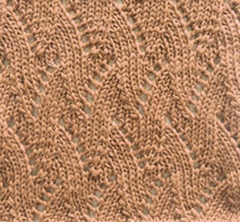 Wavy Flames Free Lace Knitting Stitch - Knitting Kingdom Wave Knit Stitch Pattern Free, Knit Dress Pattern Free, Knit Stitch Patterns Free, Slip Stitch Knitting, Knit Purl Stitches, Easy Waves, Lace Knitting Stitches, Ripple Stitch, Knit Dress Pattern