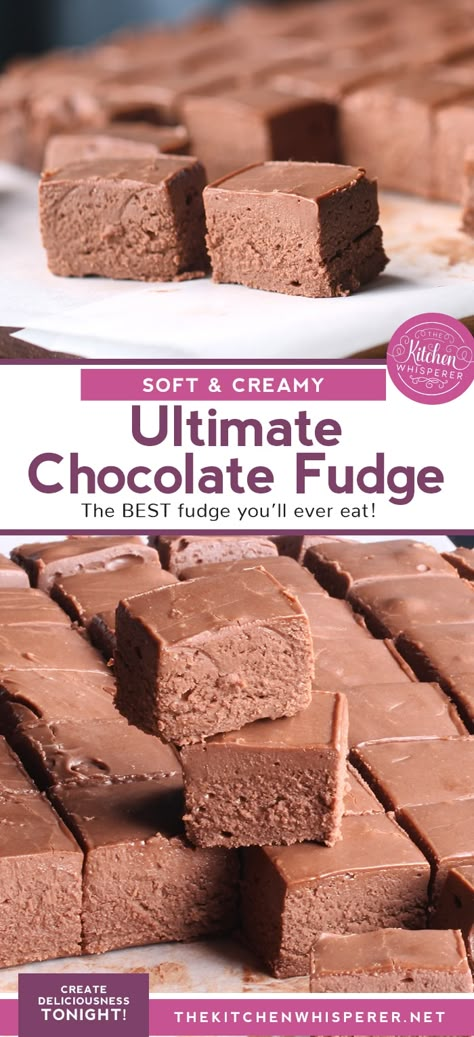 No Fail Fudge, Creamy Fudge Recipe, Classic Fudge Recipe, Creamy Chocolate Fudge, Homemade Chocolate Fudge, Best Fudge Recipe, Milk Chocolate Fudge, Easy Chocolate Fudge, Homemade Fudge Recipes