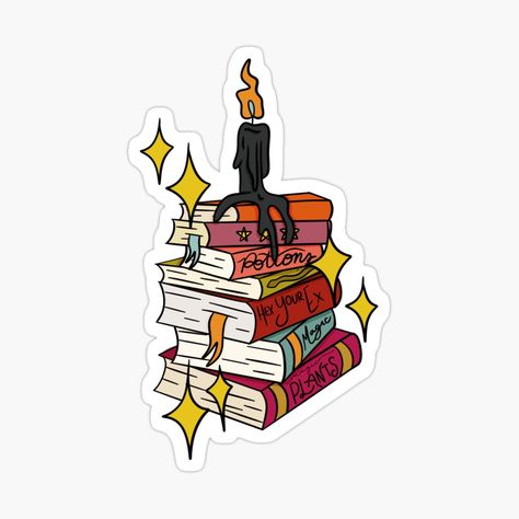 Get my art printed on awesome products. Support me at Redbubble #RBandME: https://www.redbubble.com/i/sticker/Witch-Spell-Book-Halloween-by-Milibella/164810877.EJUG5?asc=u Spell Book Doodle, Book Doodle, Book Cartoon, Spell Books, Black Candle, Witch Spell Book, Halloween Sticker, Witch Spell, Redbubble Products