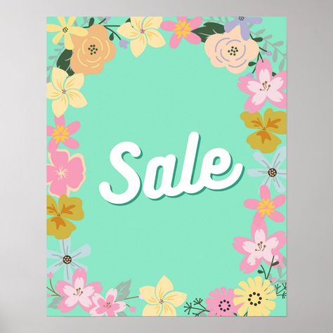 Large Floral Sale Sign, Retail Signage Sale Signage, Big Sales Banner, Sale Signs, Fashion Posters, Retail Signage, Sale Sign, Going Live, Huge Sale, Sale Banner