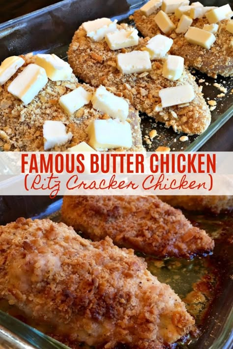 Famous Butter Chicken, Best Baked Chicken Recipe, Ritz Chicken, Ritz Cracker Chicken, Cracker Chicken, Delicious Chicken Breast Recipes, Great Chicken Recipes, Ritz Cracker, Ice Cream Bars