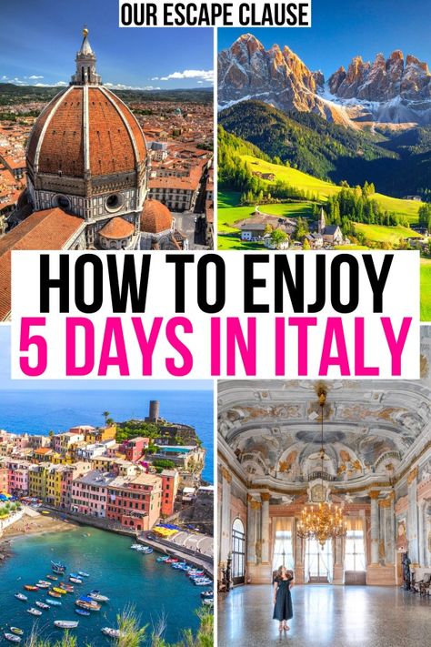 5 Days in Italy: Itinerary Ideas for a (Very) Quick Trip - Our Escape Clause 4 Days In Italy, 3 Days In Italy, 5 Days In Italy, Family Europe Trip, Philippines Bucket List, Aesthetic Philippines, Philippines Itinerary, Southern Italy Travel, Philippines Island